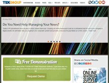 Tablet Screenshot of newsroom.tekgroup.com